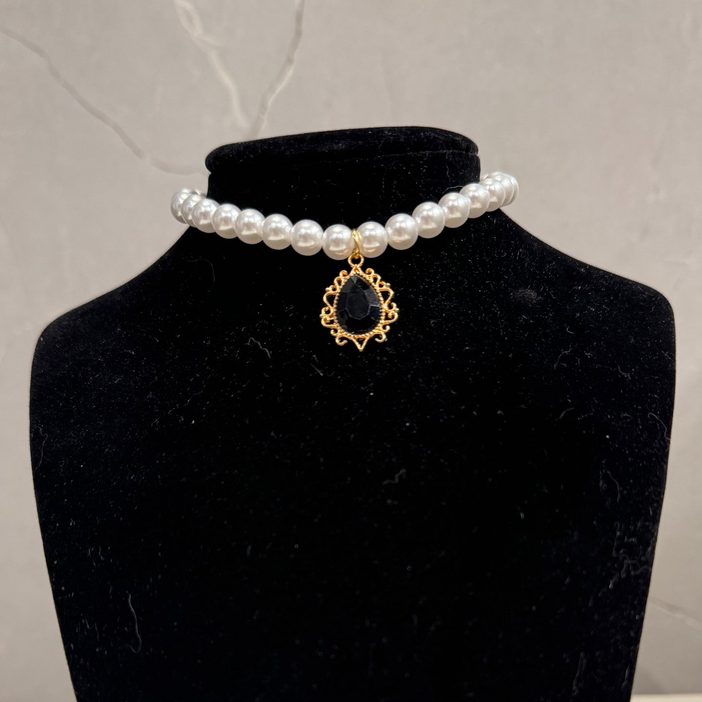 Court-style Crystal Zircon Vintage Pearl Fashion Choker