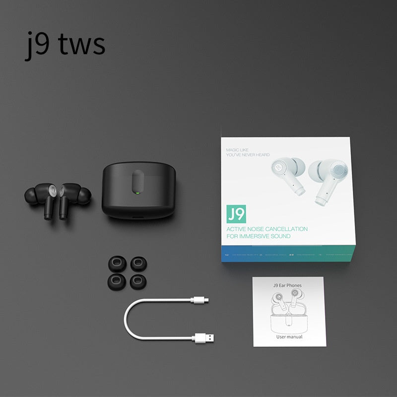 Plastic In-ear Bluetooth Headset Wireless Sports Halter ANC Active Noise Reduction Ultra-long Life Battery