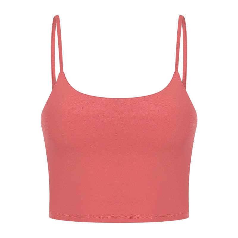 Yoga Jacket Women's Sports Underwear With Chest Pad Thin Belt Beauty Back