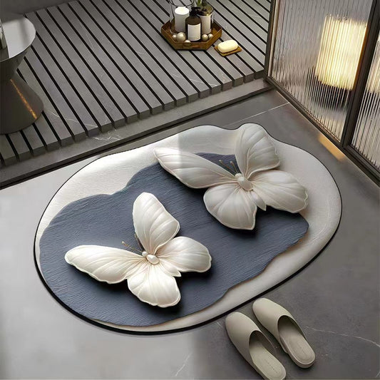 Diatom Ooze Floor Mat 3d Oil Painting Non-slip Absorbent Dirt-resistant Easy To Care