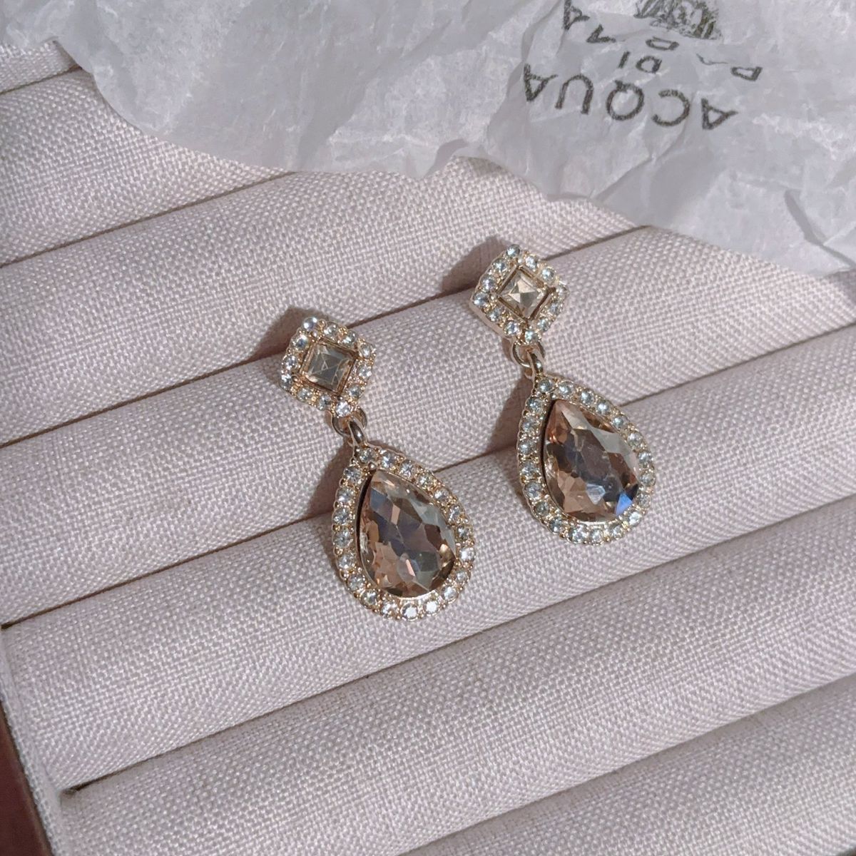 S925 Silver Super Sparkling Paved Rhinestone Teardrop Earrings For Women, Korean Personalized Versatile Drop Earrings, European American Exaggerated Stud & Clip On Ear Jewelry