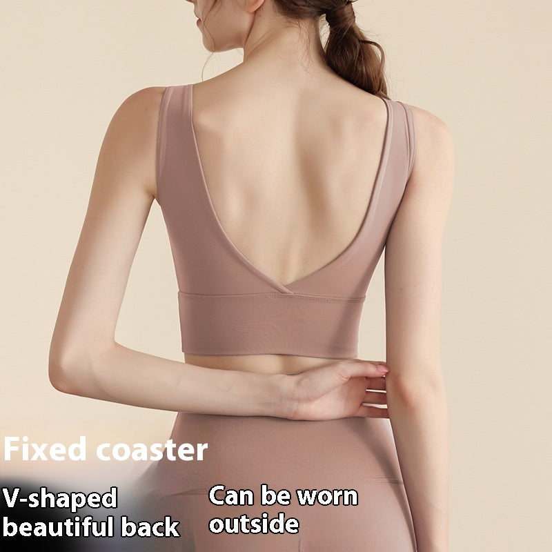 One-piece Cup Fixed Running Fitness Shockproof Sports Bra