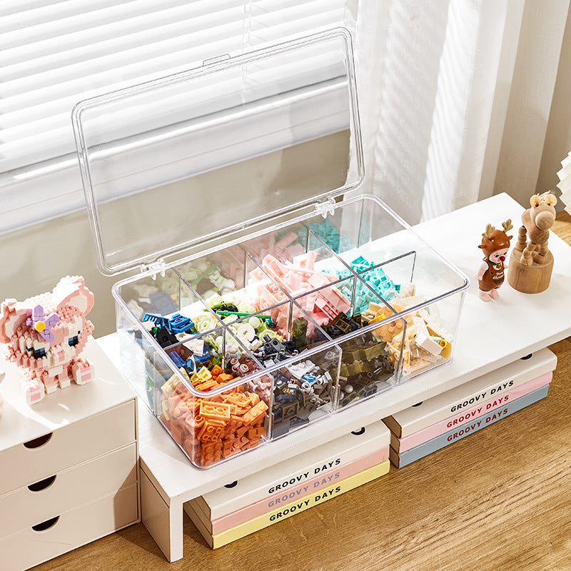 Eight-Compartment Tea Bag Storage Box With Lid