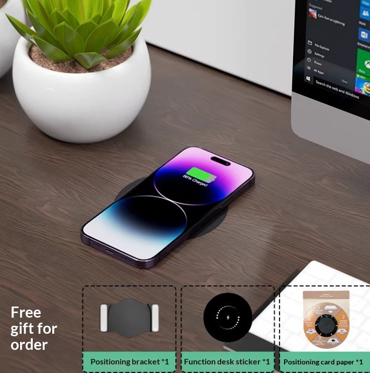 Universal Long-Range Wireless Under-Desk Hidden Charging Dock