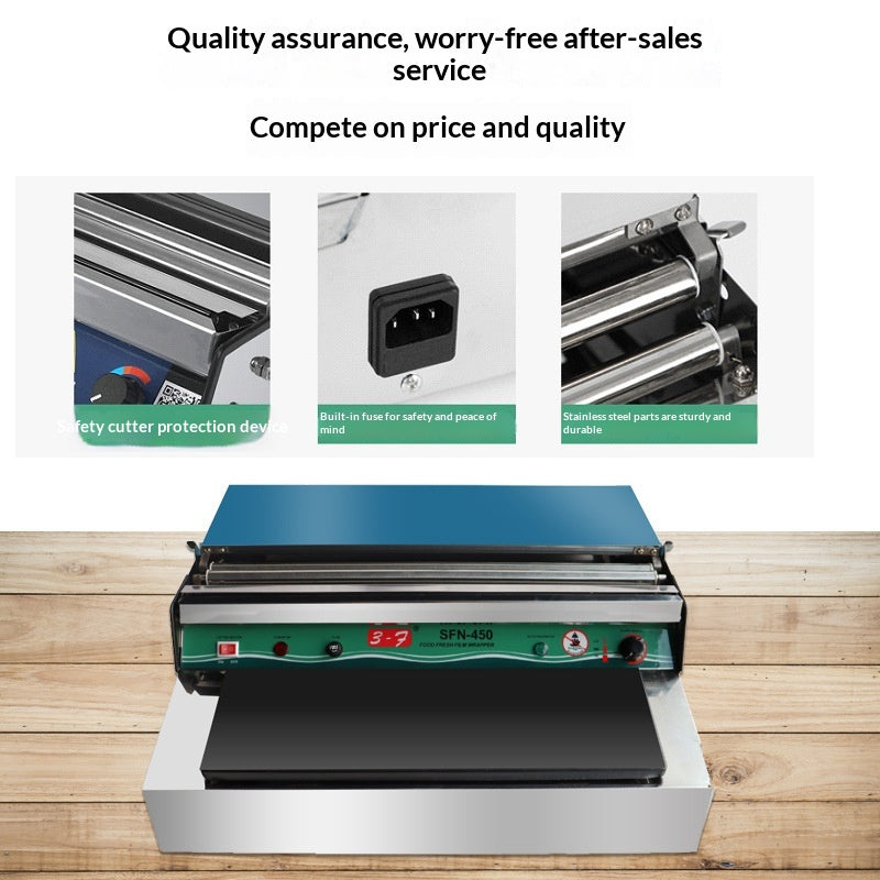 450 Supermarket Food Cling Film Packaging Machine Packing Machine