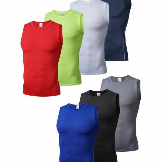 Sports Breathable High-Elastic Vest Tank Top For Basketball Running Training Sweat-Wicking Fitness Apparel