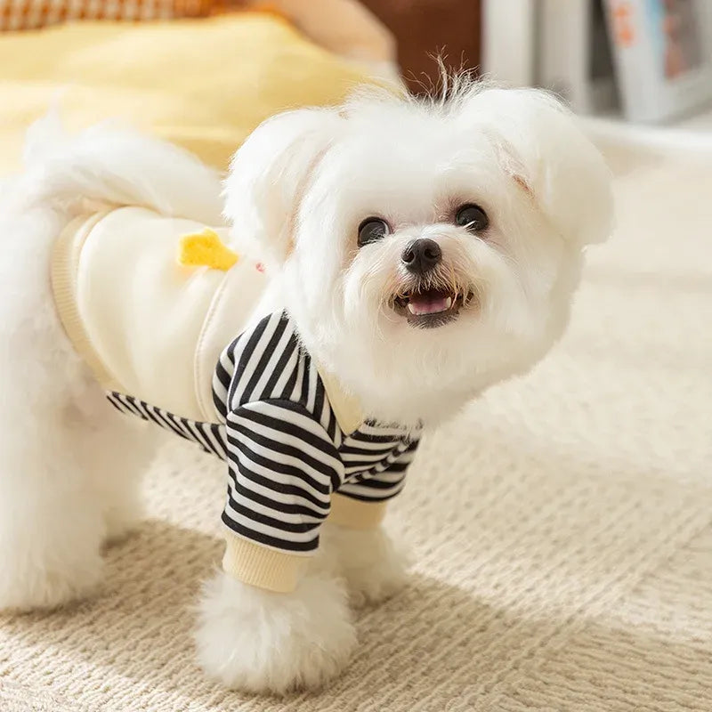 New Autumn And Winter Korean-style Cute Cartoon Dog, Small And Medium-sized Dog Bear Hoodie, Cat Teddy Pet Dog Clothes