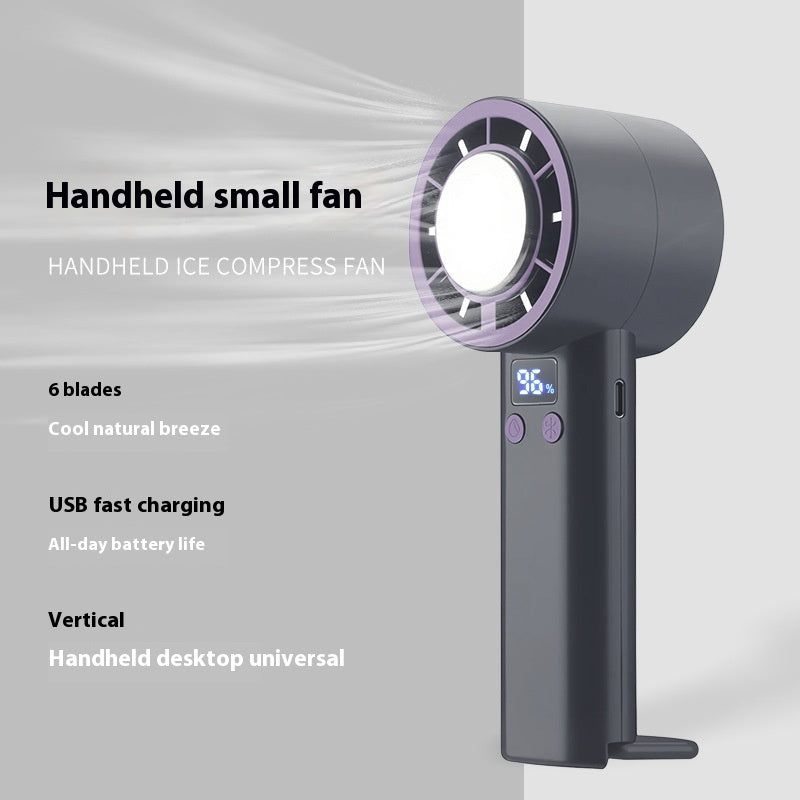 Semiconductor Ice Cooling Fan Handheld Portable Small Desktop
