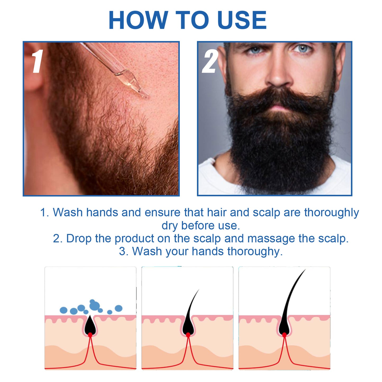 East Moon Men's Hair Treatment Liquid Hair Treatment For Men's Thick And Solid Hair