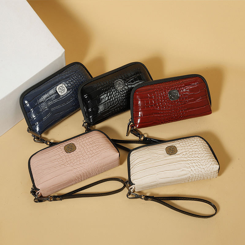 Hand-held Crystal Bamboo Pattern Exquisite Mobile Phone Bag