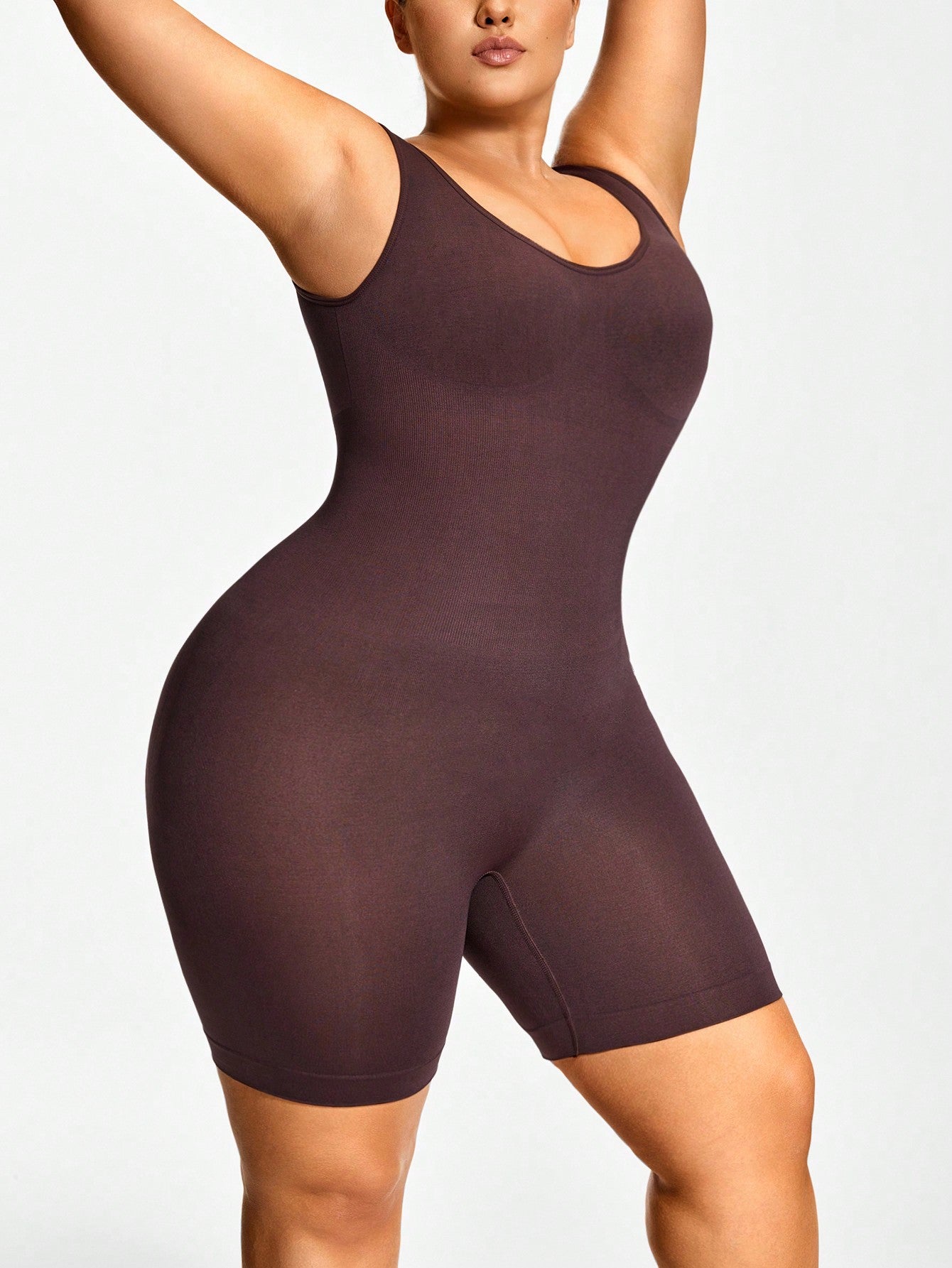 Full Body Shaper Bodysuit For Women - Seamless Tummy Control & Butt Lift Mid-Thigh Shapewear
