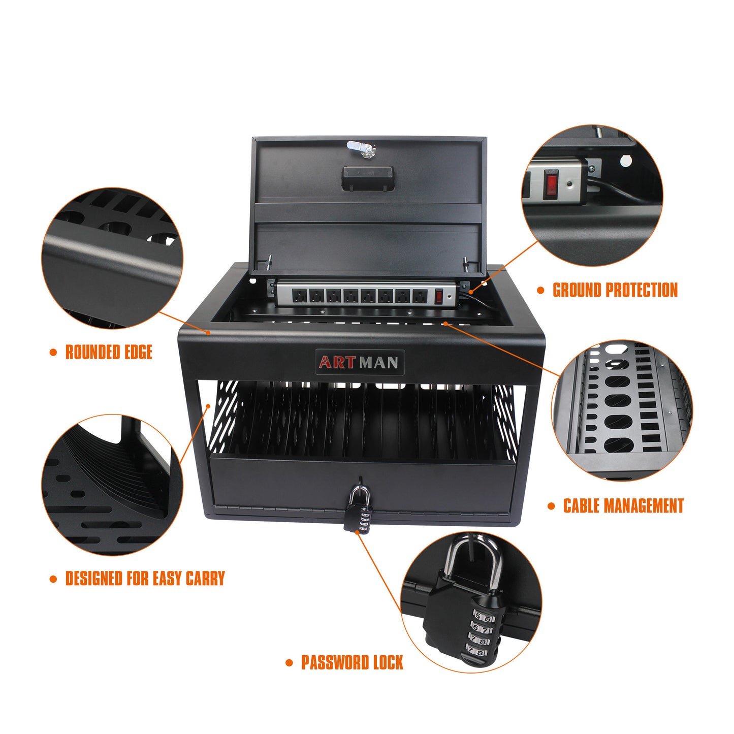 16-slot Charging Cabinet For Laptops, Chromebooks