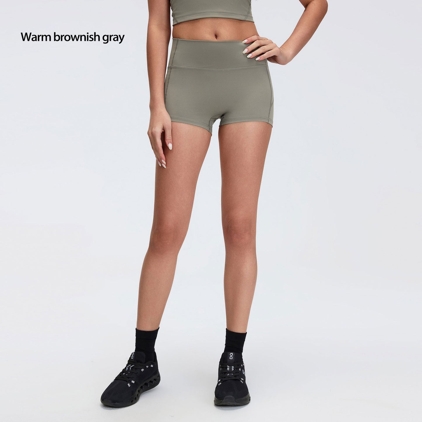 Naked-feel Tight Stretch Yoga Pants Running Training 3-inch Shorts High-waist Butt-lifting Fitness Shorts Women's Summer
