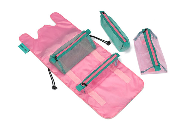 Portable Large Capacity Four-in-one Detachable Wash Makeup Buggy Bag
