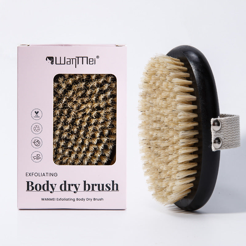Household Black Beech Wood Bath Brush