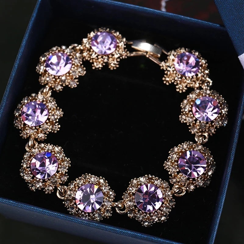 Super Flash Rhinestone Vintage Bracelet Women's Korean