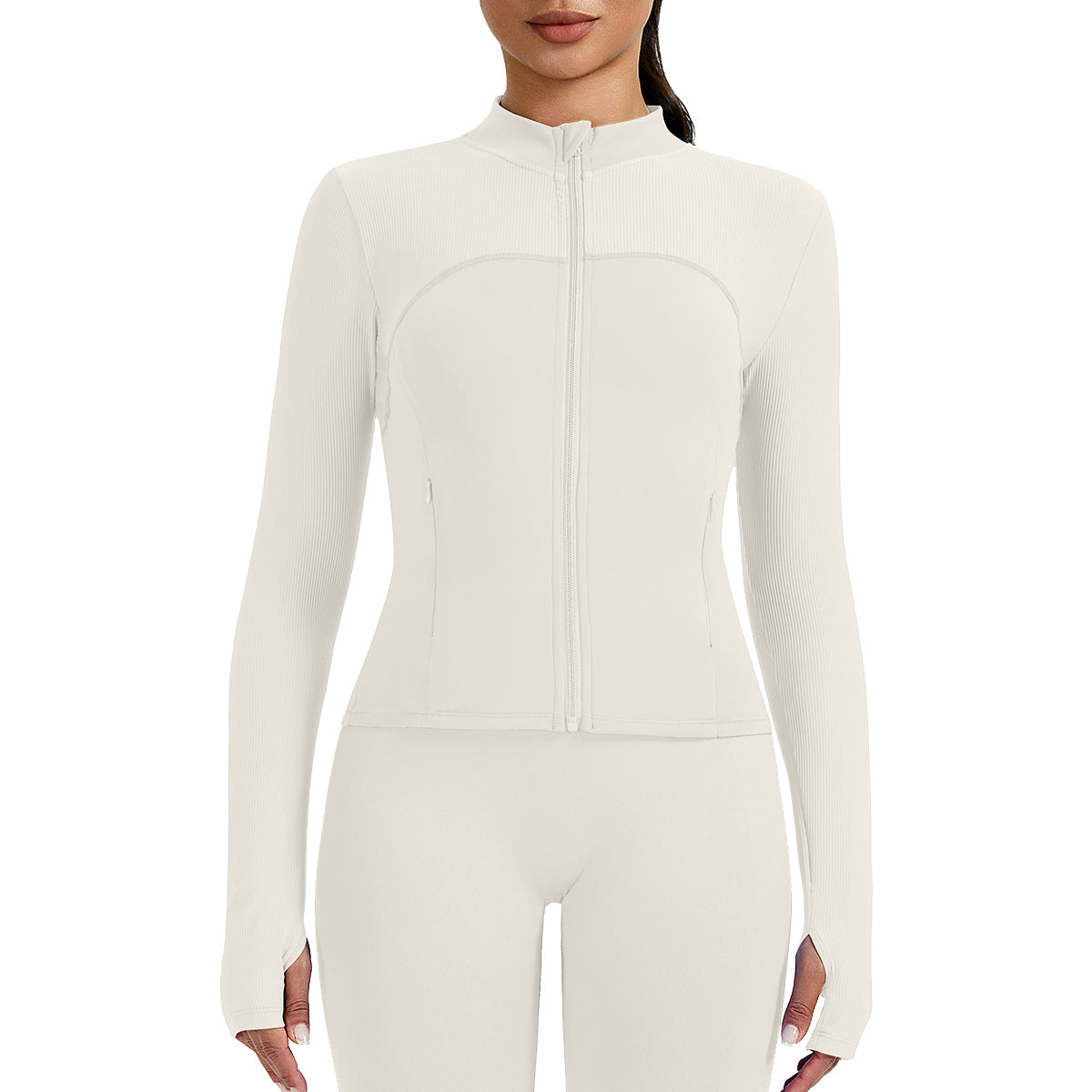 Running Training Yoga Jacket With A Stand-up Collar, Fitness Top