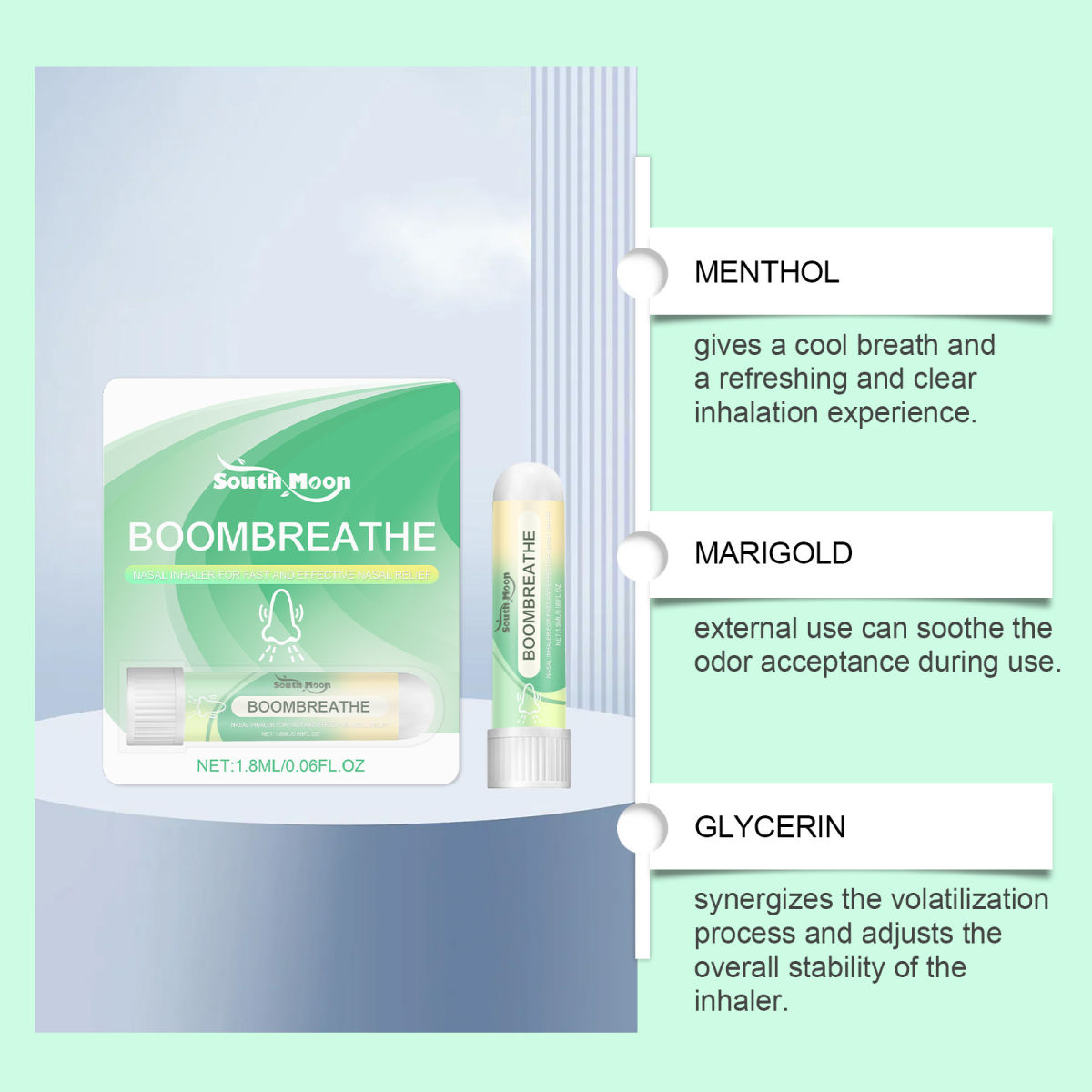 Congestion Relief Inhaler Gentle Care Congestion Itching Relief Discomfort Portable Nasal Suction