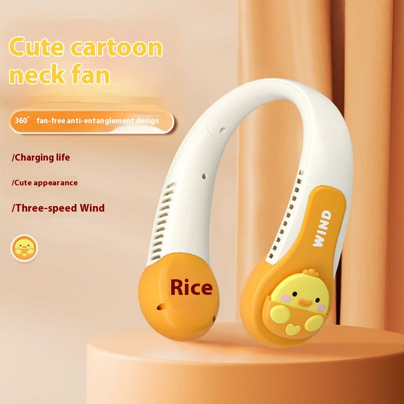Dormitory Fashion Comfortable Halter Little Fan Three-speed USB Charging Outdoor Portable