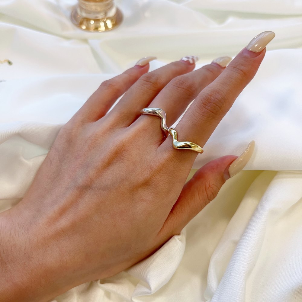 Korean Style S925 Sterling Silver Ring Female INS Simple Temperament