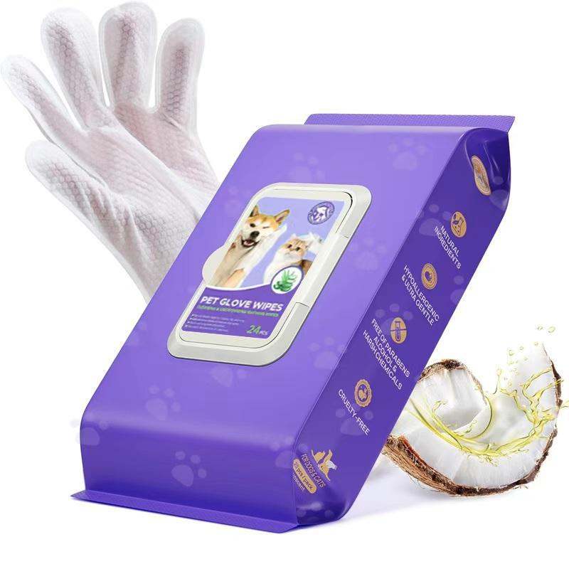 Pet No-Wash Gloves Deodorizing Disposable Pet Wipes