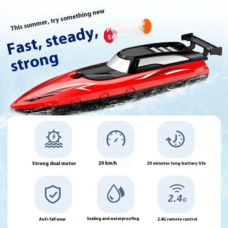 Remote-control Ship Electric Toy Charging Speedboat Double Propeller