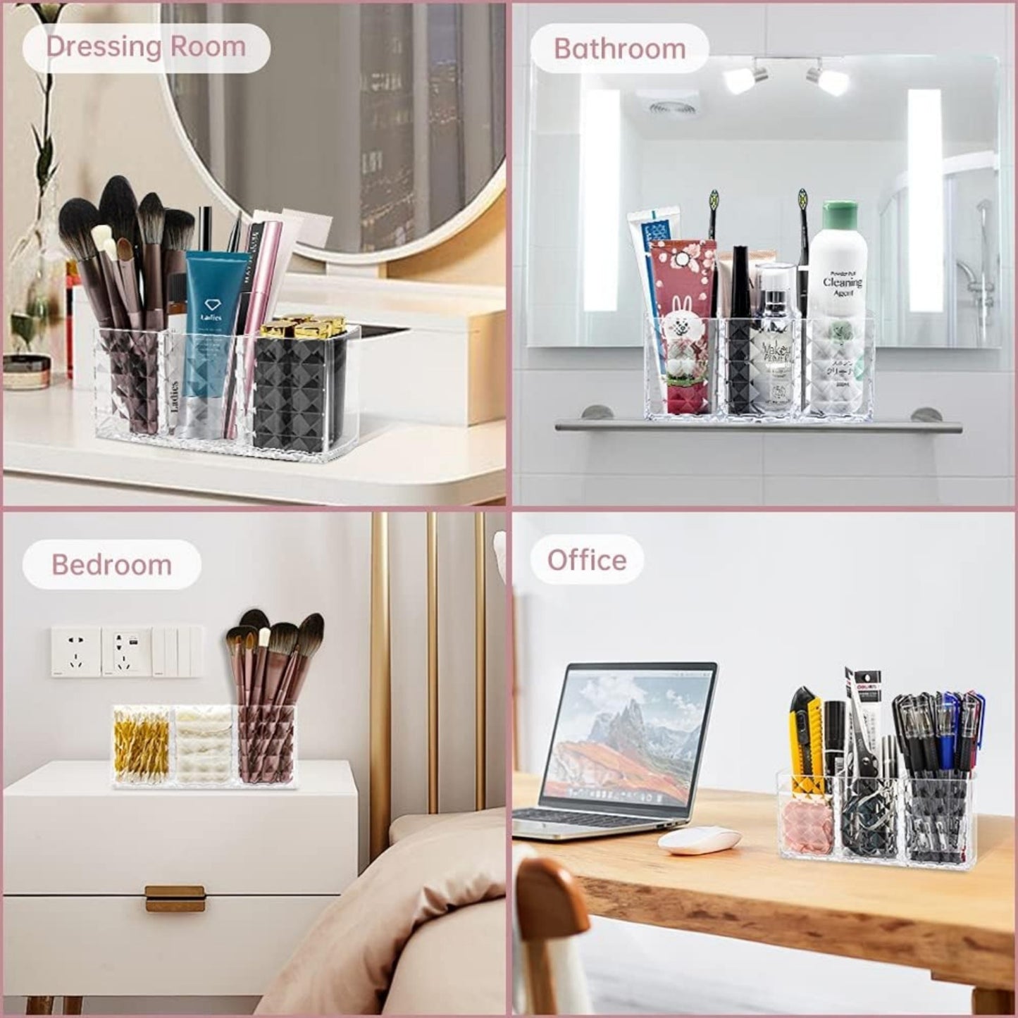 Makeup Pinsel Halterung, Make Up Organizer, Kosmetik Organizer, Ideal Für Die Organisation Ihres Schminktisches Mit Sinnvoll Platzierten Schminkutensilien