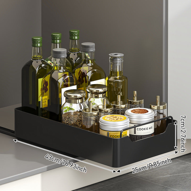 Portable Home-Use No-Drill Kitchen Pull-Out Shelf