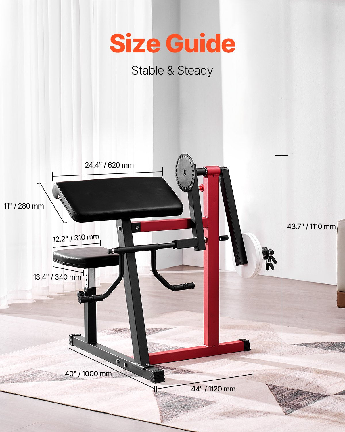 Preacher Curl Machine, 2 In 1 Bicep Curl Machine And Triceps Extension Machine, Seated Arm Isolated Bicep Station, Strength Training Workout Weight Bench, Exercise Equipment For Home Gym