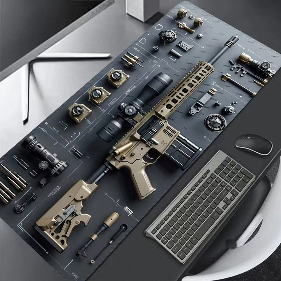 Black One-piece Anti-slip Computer Desk Mat For Office Use