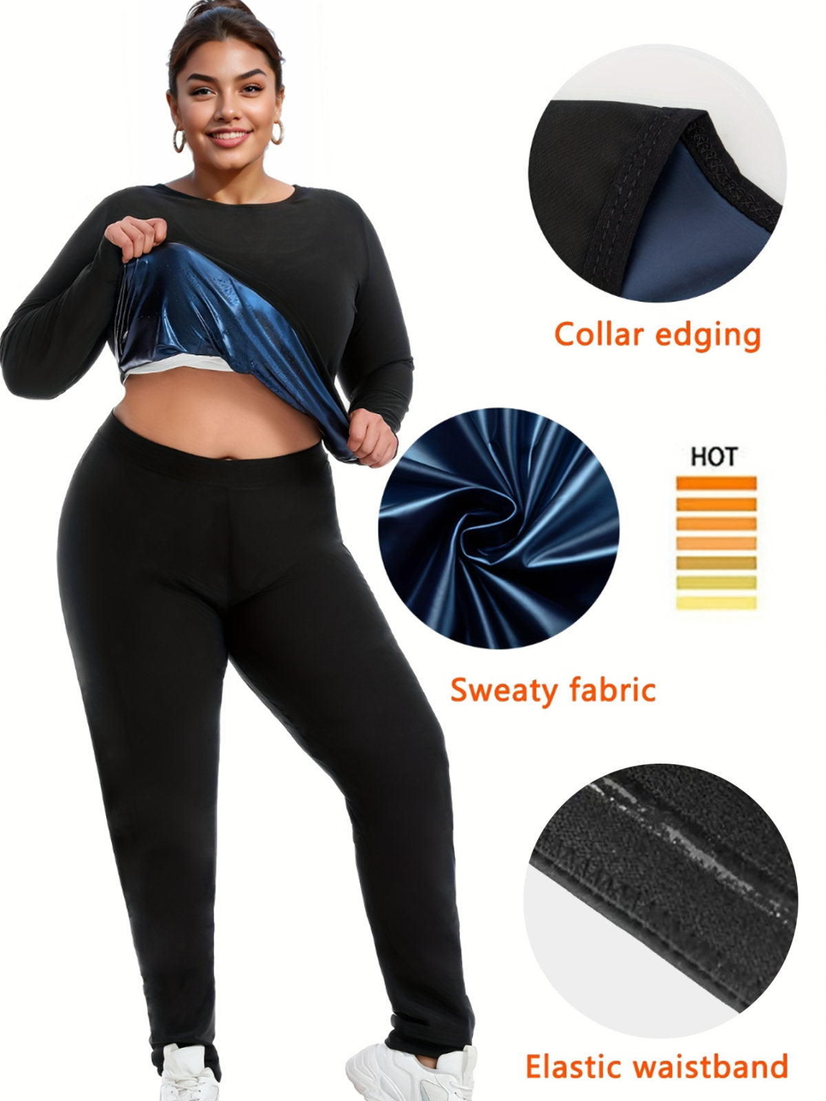 Sauna Sweat Suit For Plus Size Women Men Exercise Weight Loss Gym Fitness Workout