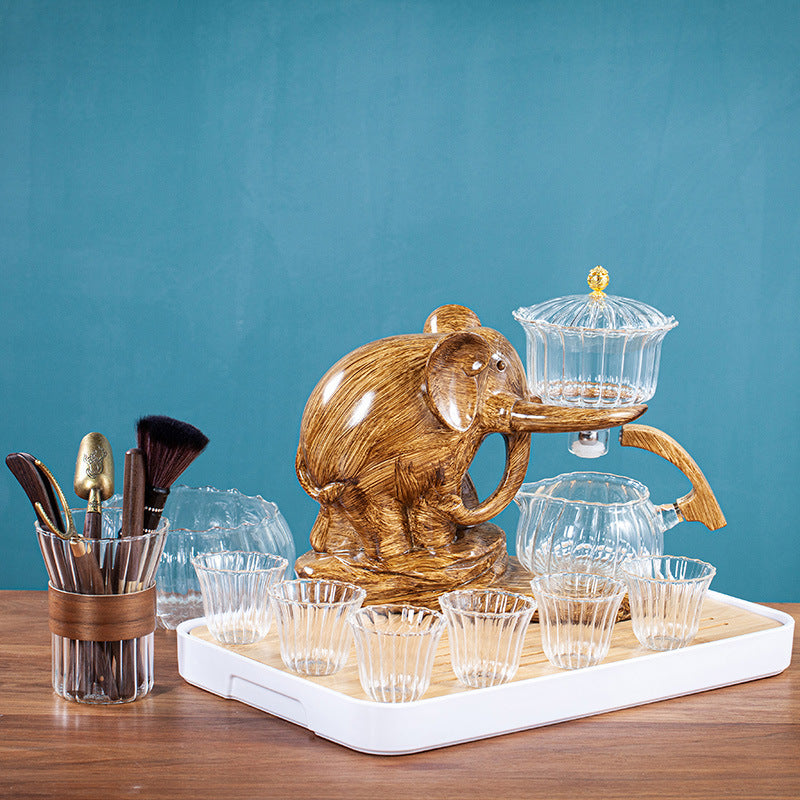 Glass Kung Fu Tea Set Home Jixiang Lazy Automatic Tea Set Office Tea Infuser Company Activity Gifts