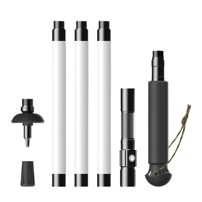 Aluminum Alloy Foldable Portable Charging Illuminated Hiking Pole With Built-in Lighting Function