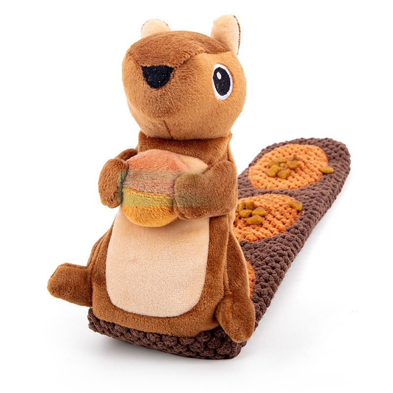 Pet Vocalizing Plush Interactive Teething & Food-Dispensing Puzzle Toy