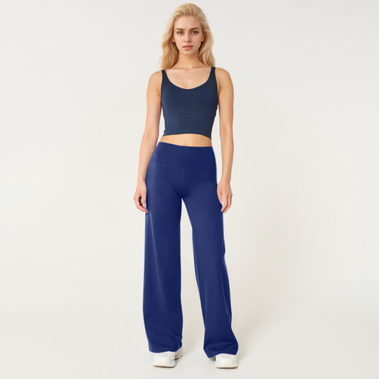Women's High-Waist Loose Yoga Pants - Wide-Leg Fitness Leggings for Sports and Casual Wear