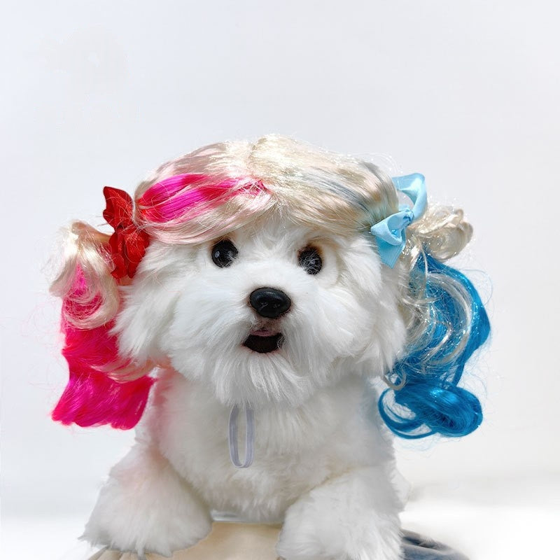 Halloween Pet Wig For Curly Or Straight Hair