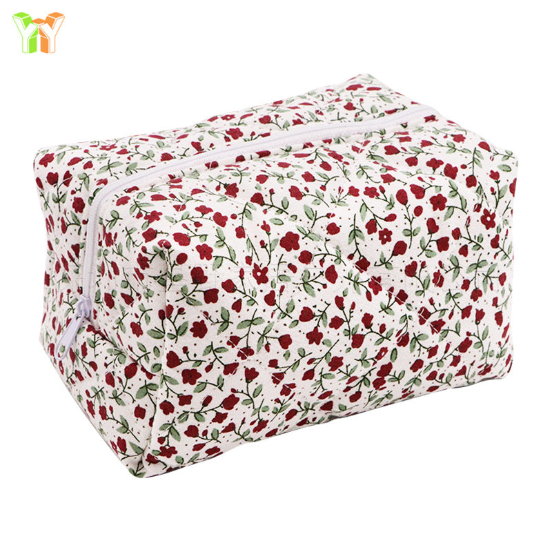 Large Capacity Travel Multifunctional Floral Makeup Bag