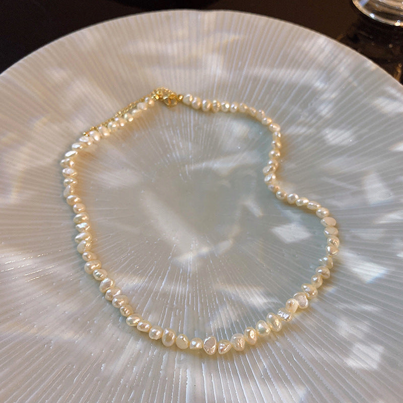 Womens Shaped Freshwater Pearl Necklace, New Irregular Design