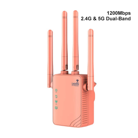 300Mbps 1200Mbps WiFi Repeater, 2.4GHz 2.4GHz&5GHz, Single-Band Dual-Band WiFi Extender Booster, 4 Antenna, AP Repeater Mode, For Home And Office, Anyroom, White Blac Pink Yellow, Christmas Gifts
