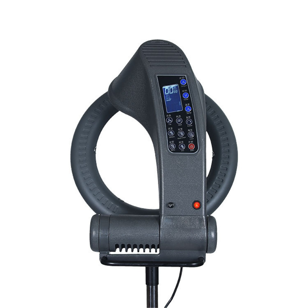 Standing Hair Dryer Accelerator Colour 360 Rotating Halo Rolling Salon EquipmentStanding Hair Dryer Accelerator Colour 360 Rotating Halo Rolling Adjustable Height 110-165cm Salon Equipment 2 2m Cord