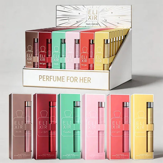 Women's 6-Piece Set Travel Perfume 35ml 1.18oz Perfume For Her PDQ Sweet Gourmand & Floral Fragrances Long Lasting For Party Night Out & Daily Wear Perfect Gift For Girlfriend, Best Friend, Mother
