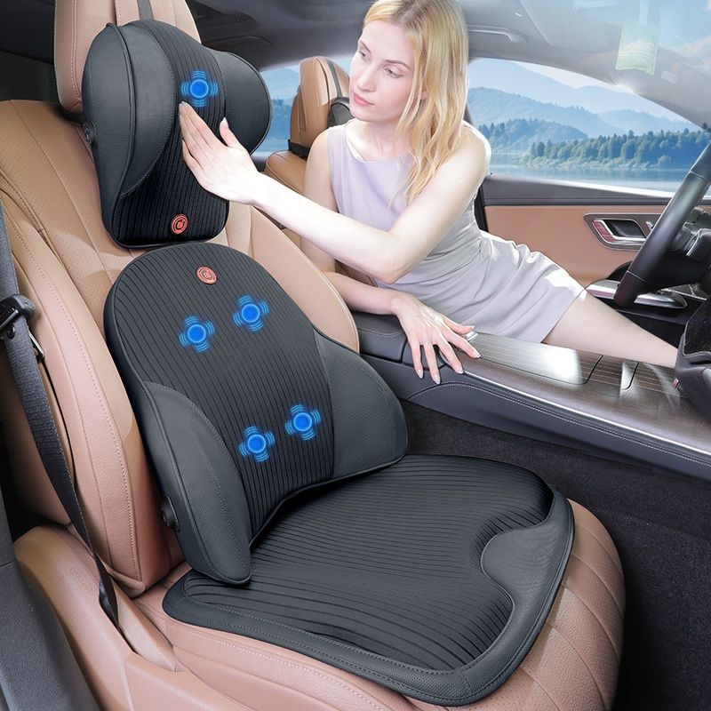 Car Headrest Electric Massage Lumbar Support Cushion