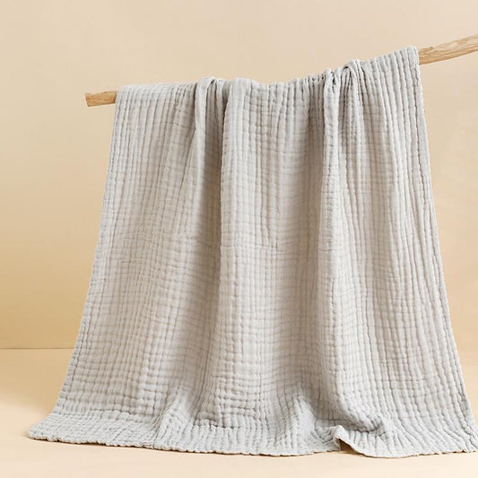 Childrens Plain Six-Layer Gauze Bath Towel