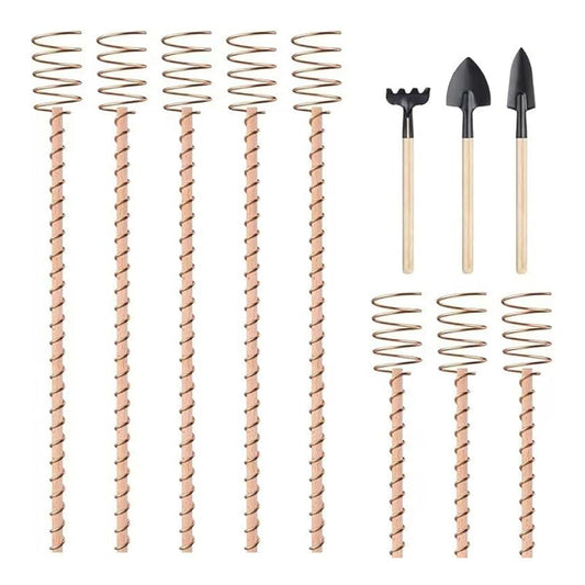 8 Pack Electroculture Copper Gardening Antenna With 3 Small Garden Tool Electroculture Plant Stake Garden Tools Copper Garden Stakes For Gro