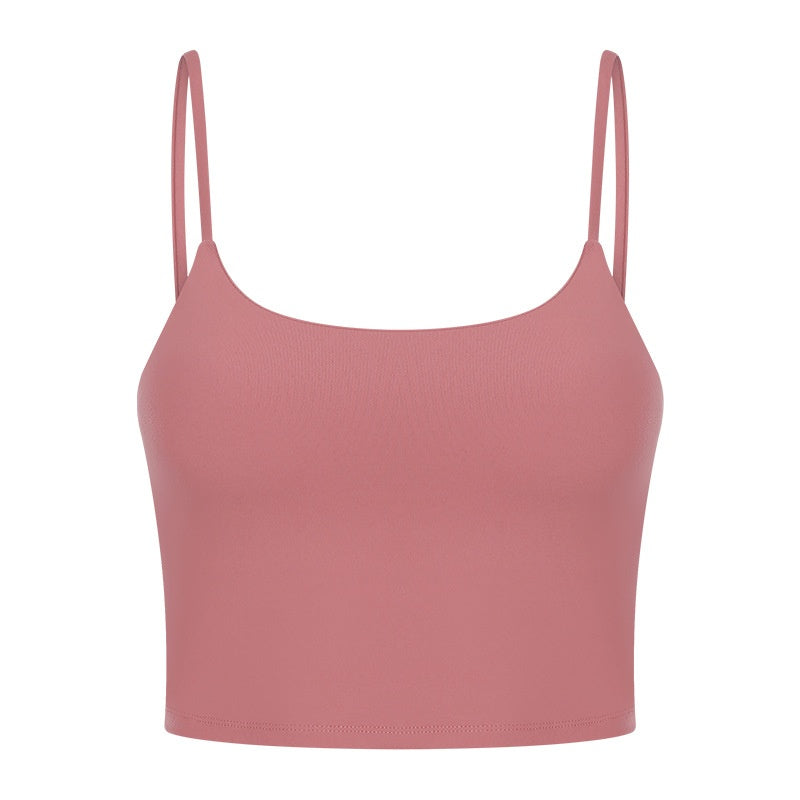 Yoga Jacket Women's Sports Underwear With Chest Pad Thin Belt Beauty Back