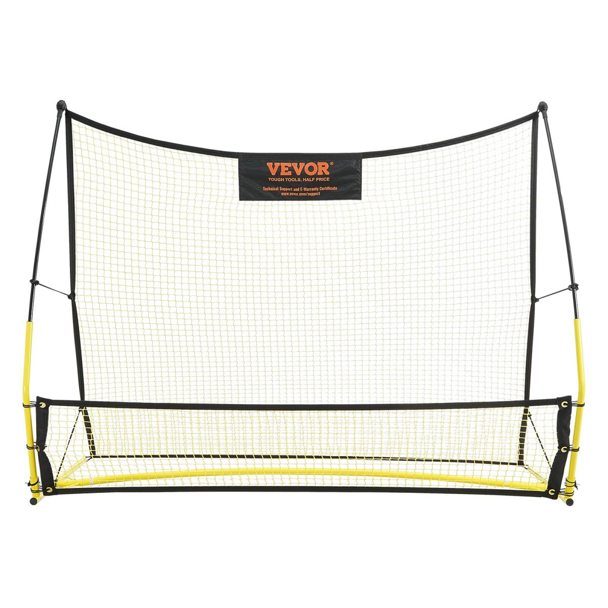 Soccer Trainer, 2-IN-1 Portable Soccer Rebounder Net, 71x40 Iron Soccer Practice Equipment, Sports Football Rebounder Wall With Portable Bag, Perfect For Team Solo Training, Passing, Volley