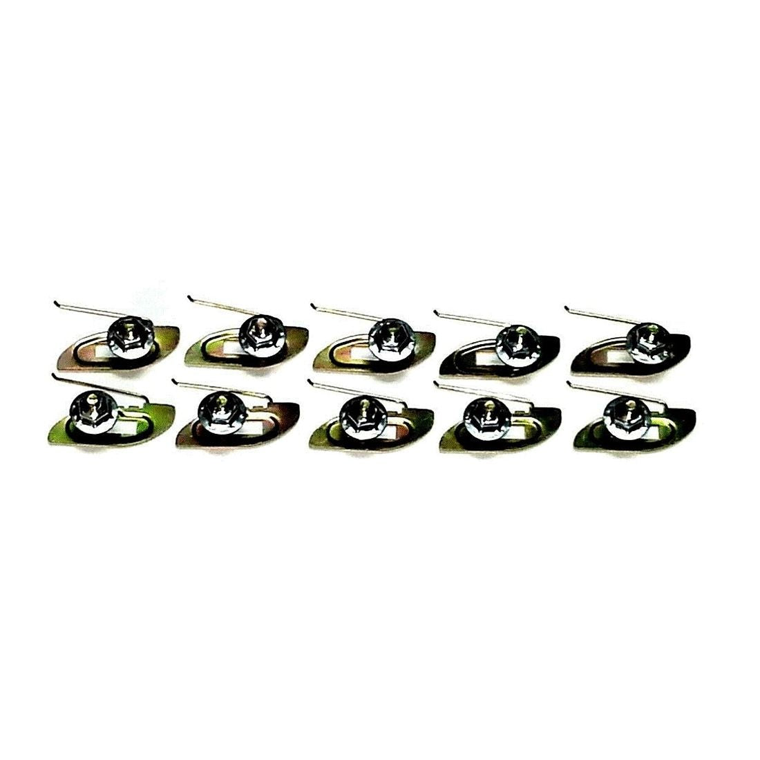 GM 3 4 -1 1 2  Body Fender Door Quarter Trim Moulding Molding Clips & Nuts 10p C
