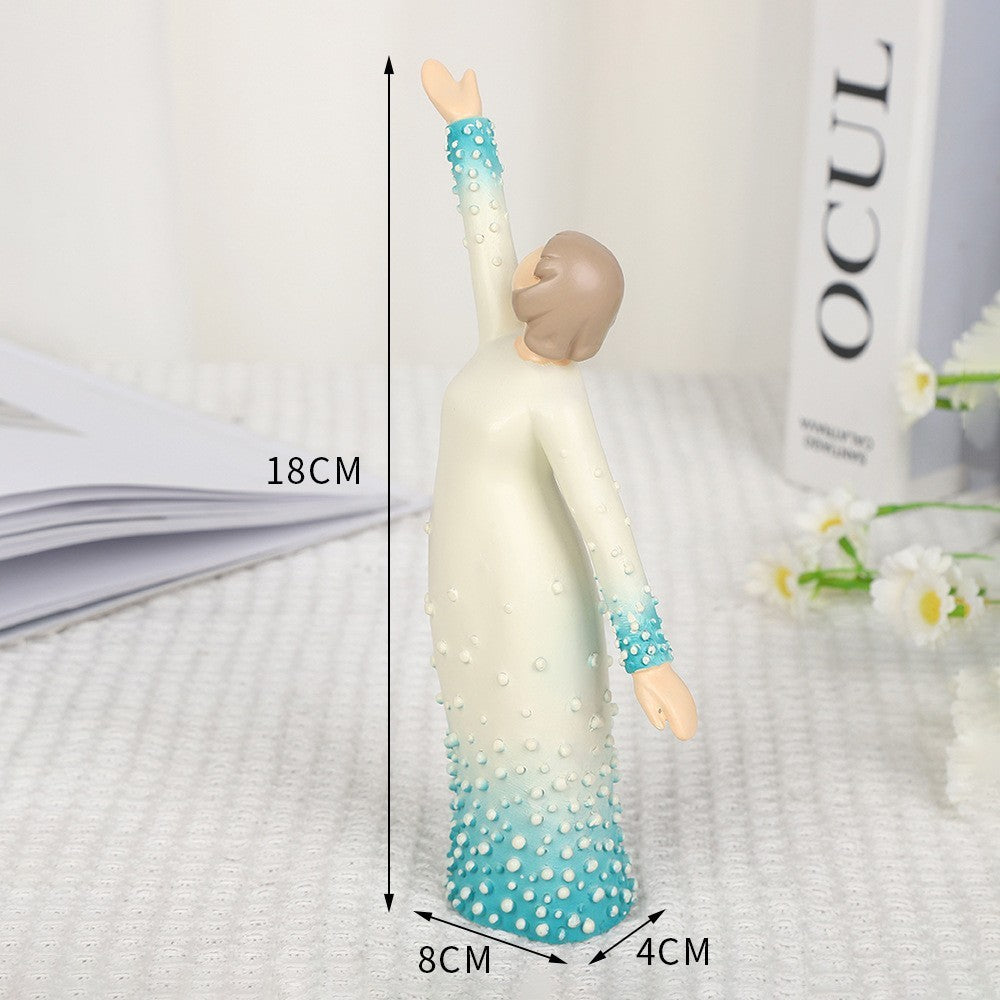 White-winged Angel Resin Craft Home Desk Ornament