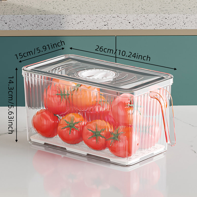 Transparent Food-grade Drainable Refrigerator Storage Container