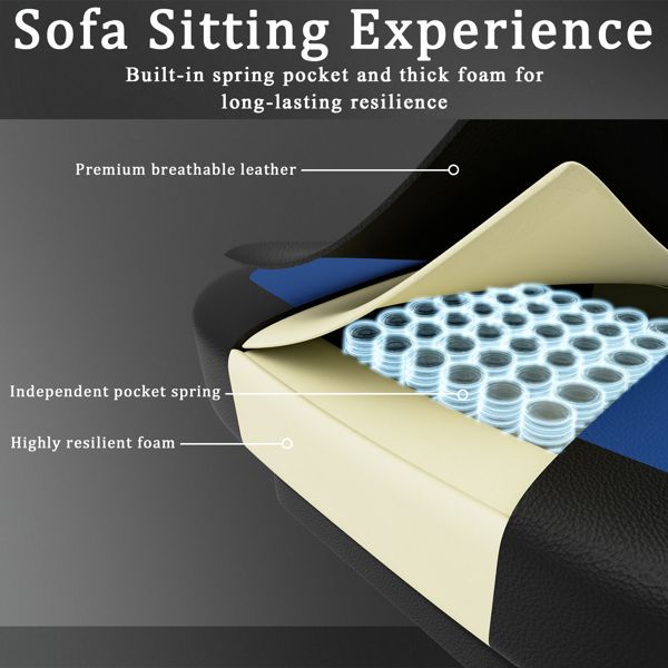 Gaming Chair With Pocket Spring Cushion And Footrest, Ergonomic Computer Chair For Adults, Breathable PU Leather Game Chair, Adjustable Headrest And Lumbar Support Office Desk Chair